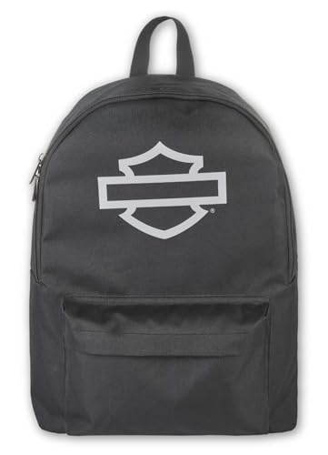 Harley-Davidson Bar & Shield Graphic Backpack w/Adjustable Straps - Black/Gray