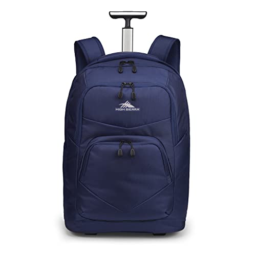 High Sierra Freewheel Pro Wheeled Backpack In True Navy