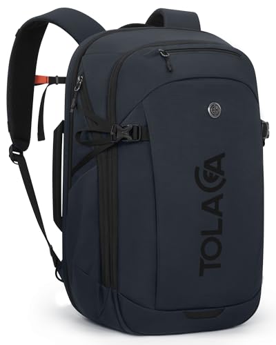 Tolaccea Travel Laptop Backpack 32L, TSA Friendly Flight Approved Computer Work Business Bag, Water-resistant Carry on Luggage, Durable Casual Daypack College Rucksack for Men Women