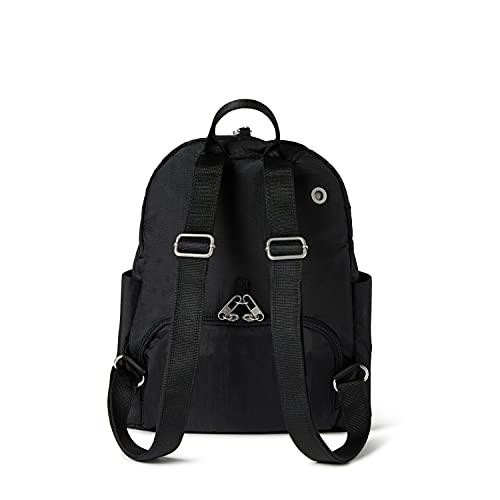 Baggallini Securtex® Anti-theft Vacation Travel Backpack 10x13 Slash-Resistant Nylon Daypack w/RFID, Black