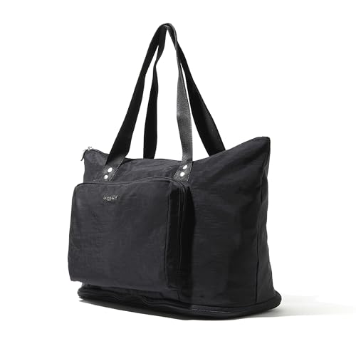 Baggallini Women's Carryall Expandable Packable Tote, Black