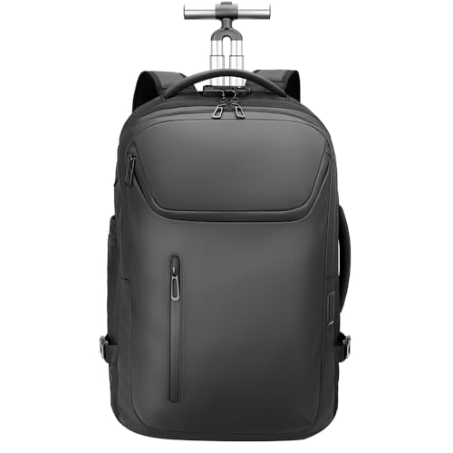 RoyalAnt Large Rolling Backpack for Women&Men, 50L Travel Backpack with Wheels, Wheeled Backpack with USB C Port,TSA Lock Carry On for Travel, College, Teacher