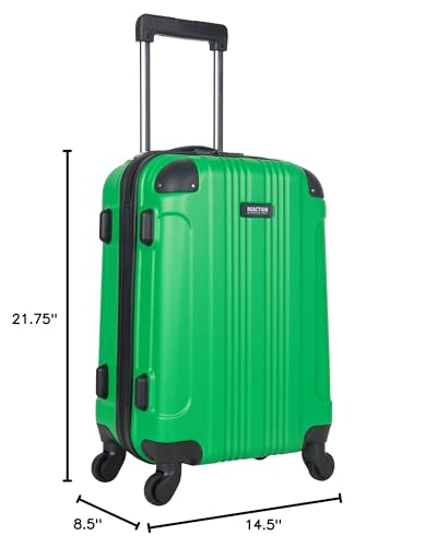 Kenneth Cole REACTION Out of Bounds Lightweight Hardshell 4-Wheel Spinner Luggage, Kelly Green, 20-Inch Carry On