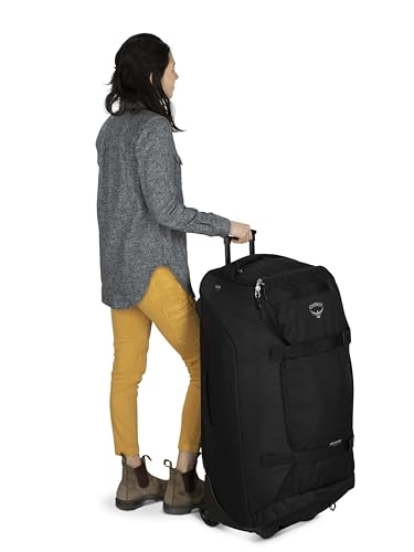Osprey Sojourn Shuttle 36"/130L Wheeled Duffel Luggage, Black
