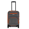 Rockland Pasadena Expandable Spinner Carry-on 19", Charcoal