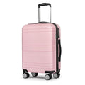 KYME Carry On Luggage 22x14x9 Airline Approved,Hardshell Carry On Suitcase with Tsa Lock,Small Suitcases with Wheels,Travel Luggage for Men Women,Expandable Carry-On 20 Inch,Pink