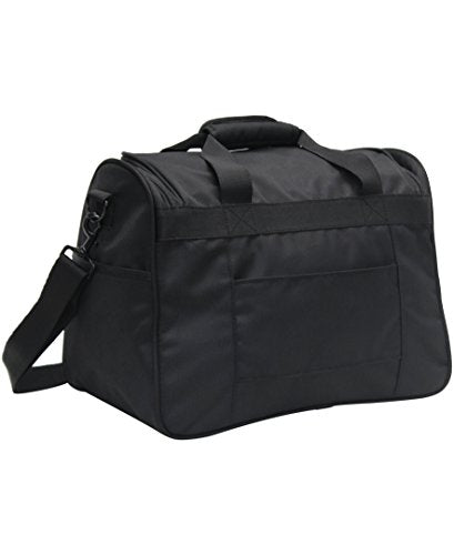 Pathfinder Presidential Luggage Collection - 16 Inch Carry On Weekender Overnight Travel Business Shoulder Bag - Lightweight Underseat Cabin Baggage (Black)