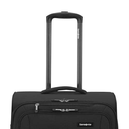 Samsonite Saire LTE Softside Expandable Luggage with Spinner Wheels, Black, 3-Piece Set (Carry On/Medium/Large)