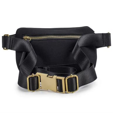 BADGLEY MISCHKA Sage Scuba and Vegan Leather Belt Bag | Fanny Pack | Sling (Burgundy)