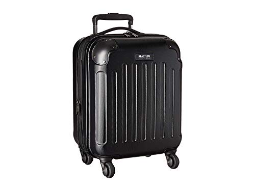 Kenneth Cole REACTION Renegade Luggage Expandable 8-Wheel Spinner Lightweight Hardside Suitcase, Black, 24-Inch Checked