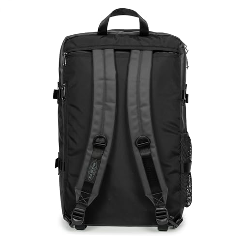 EASTPAK Travelpack – 42L Cabin-Size Duffel Backpack with Dual Compartments, 17" Laptop Sleeve, Vegan Design & Adjustable Straps, Tarp Black