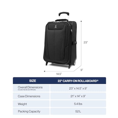 Travelpro Maxlite 5 Softside Expandable Upright 2 Wheel Carry-on Luggage, Lightweight, 21-Inch - Slate Green