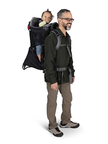 Osprey Poco Child Carrier Backpack - Adjustabel Travel Baby Carrier with Sunshade - Comfortable Hiking Carrief for Toddlers, Koseret Green