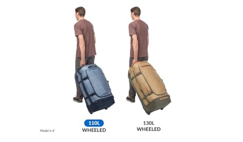 Eagle Creek Cargo Hauler Wheeled Duffel - Durable Duffel Bag for Travel - Easy Access Compartment - Deployable Backpack Straps - Lockable Zipper Opening - Charcoal - 110L