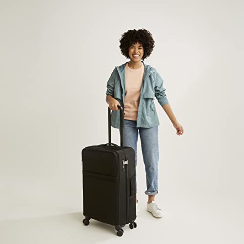 Vera Bradley Women's Softside Rolling Suitcase Luggage, Enchanted Mandala Blue, 27" Check In