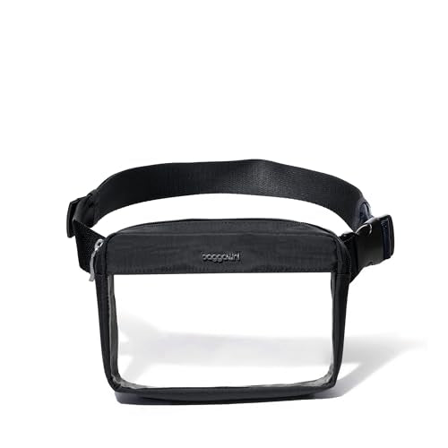 Baggallini Clear Stadium Belt Bag Black One Size