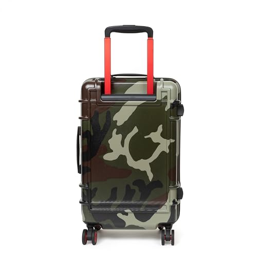EASTPAK Resist'R Zip S – 34L Hardshell Suitcase with Dual Compartments, TSA Lock, Silent 360° Spinner Wheels & Water-Resistant Design, Camo