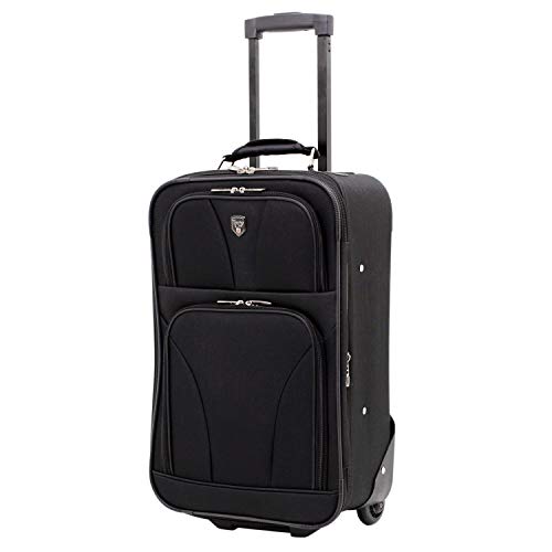 Travelers Club 3 Piece Bowman Luggage Set, Black Carry