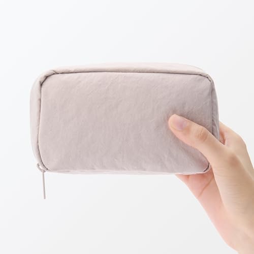 Wrinkled Nylon Pouch - Wide Opening, Medium by MUJI