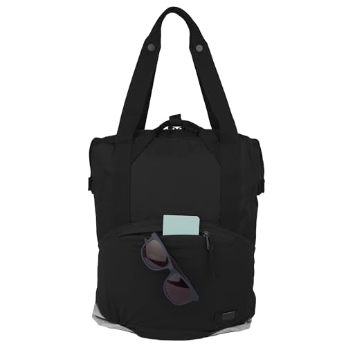 Eddie Bauer Skylar Tote Bag | Everyday Carry | Work | Travel | Laptop Sleeve | Mesh Side Pockets | Convertible | Top Handle | Adjustable | 25L Capacity - Black