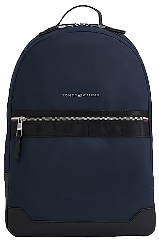 Tommy Hilfiger Men's Th Elevated Nylon Backpack Am0am11573, One Size, Blue (Space Blue), One size