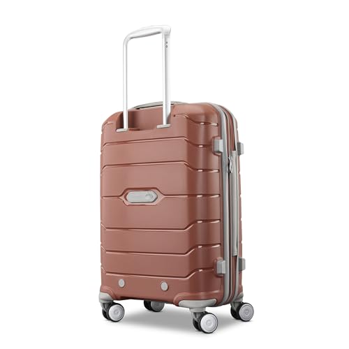 Samsonite Freeform Hardside Carry-On Luggage with Spinner Wheels - Hardshell Suitcase - TSA, Airline-Approved - Expandable Hard Shell, Smooth Rolling Wheels for Lightweight Travel - Burnt Orange