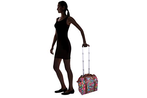 Lily Bloom Design Pattern Carry on Bag Wheeled Cabin Tote (Playful Gray)