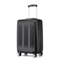 Kono Small 20 Inch Expandable Carry On Luggage with Quiet Spinner Wheels & TSA Lock, Scratch and Drop Resistant PC+ABS Hardside 22x14x9 Airline Approved Suitcase, Black