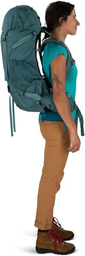 Osprey Renn 50L Women's Backpacking Backpack, Cascade Blue/Melon Orange