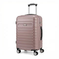 Gabbiano Royal Hard Shell ABS Luggage – Lightweight Expandable Hardside Suitcase with 360° Spinner Wheels & Telescoping Handle (Ballerina Pink, Carry-On)