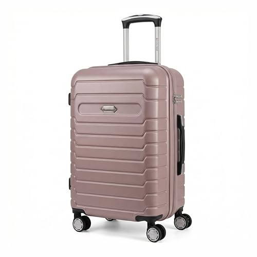 Gabbiano Royal Hard Shell ABS Luggage – Lightweight Expandable Hardside Suitcase with 360° Spinner Wheels & Telescoping Handle (Ballerina Pink, Carry-On)