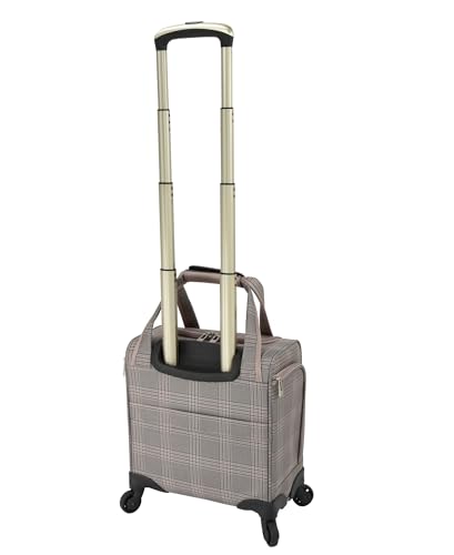 London Fog Brentwood IV 15" 4-Wheel Under the Seat Bag, Rose Charcoal