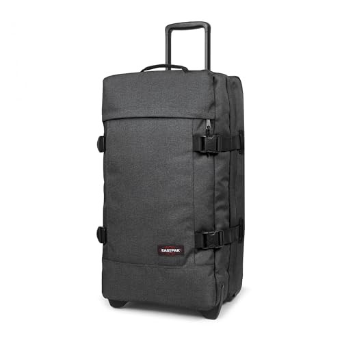 Eastpak Tranverz M – 78L Large Wheeled Luggage with Dual Compartments, TSA Lock, Compression Straps & Smooth-Wheeling System, Black Denim