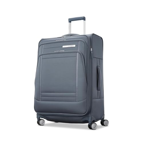 Samsonite UpLIFT Lightweight Medium Checked Softside Luggage with Spinner Wheels - Expandable - Airline-Approved, Polyester Soft Suitcase for Ultra Light Travel - Elemental Blue