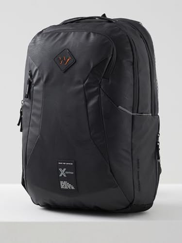 Wildcraft Polyester Torres 20 Laptop Backpack for Travel, Gym, Office | Unisex Backpack with Rain cover | Bags for Mens & Womens (Topo_Black,20 L)