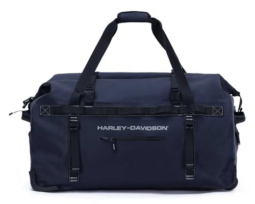Harley-Davidson 29" Waterproof Adventure Large Wheeling Duffel Bag, Blue