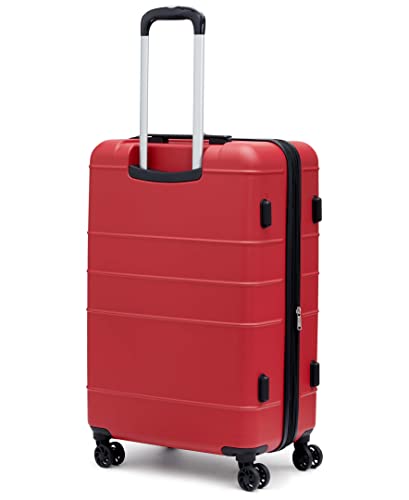 Tommy Hilfiger Women's Hardside Upright Luggage Set, Red, One Size