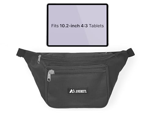 Everest Signature Waist Pack - Large, Black, One Size,044XLD-BK