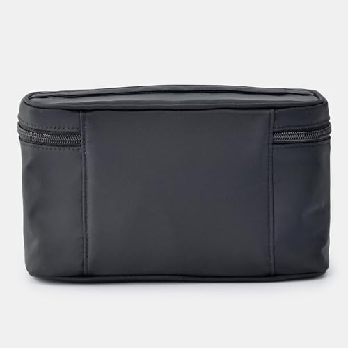 MUJI 83525484 Nylon Pouch with Handle, Black, Approx. 8.1 x 4.1 x 4.9 inches (20.5 x 10.5 x 12.5 cm)