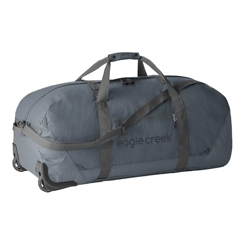 Eagle Creek No Matter What Rolling Duffel - Durable Rolling Bag for Travel - Adjustable Shoulder Strap - Heavy Duty Wheels - Lockable Zippers - Multiple Carry Options - 130L - Smoke
