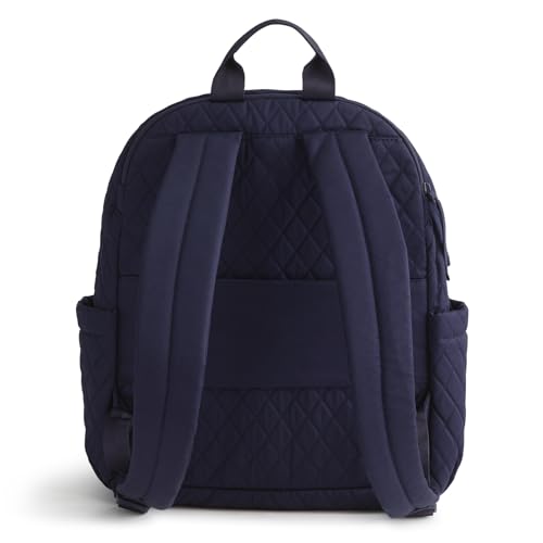 Vera Bradley Women's Premium Cotton Bancroft Backpack, Peacoat, One Size