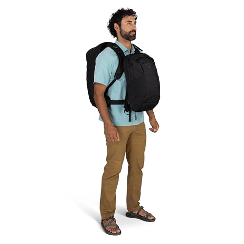 Osprey Farpoint 55L Men's Travel Backpack - Carry On Bag with Personal Item Sized Detachable Daypack, Black