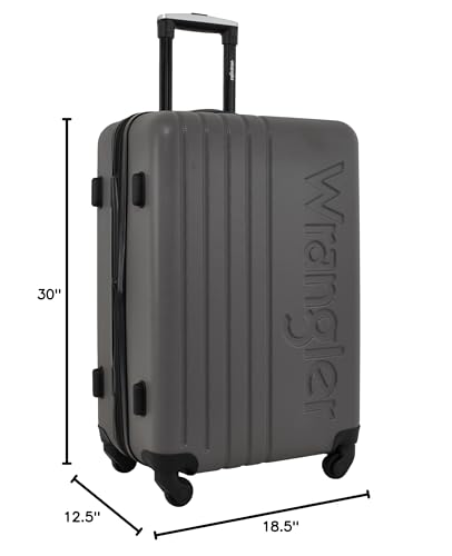Wrangler Quest Luggage Set, Granite Gray, 3 Piece Set (30"/26"/22")