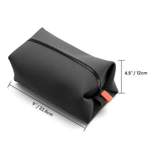 TOOLETRIES The Koby Dopp Kit, Premium Silicone Toiletry Bag for Men, Compact Leak-Resistant Travel Organizer with Heavy-Duty Zipper, Easy-to-Clean Grooming Bag – Original 10” x 6” x 6”, Charcoal