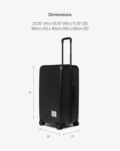Herschel Supply Co. Unisex Heritage Hardshell Luggage, Black, Medium - 27 inch