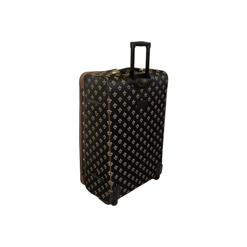 HomeStock Vintage Luggage Set 4 Piece - Antique Style Suitcase, Rolling Carry On, Doctor Bag, Cosmetic Case
