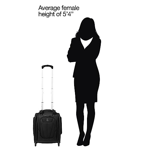 Travelpro Luggage Maxlite 5 Softside Lightweight Rolling Underseat Compact Carry on Upright 2 Wheel Bag, 15-Inch — Black