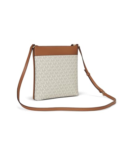 Michael Kors Jet Set Charm Small Flat Crossbody Bag, Gold-Tone Hardware/Vanilla/Acorn, One Size
