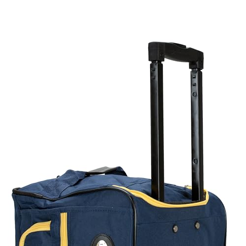 Rockland 40" Polyester Rolling Duffel Bag, Navy
