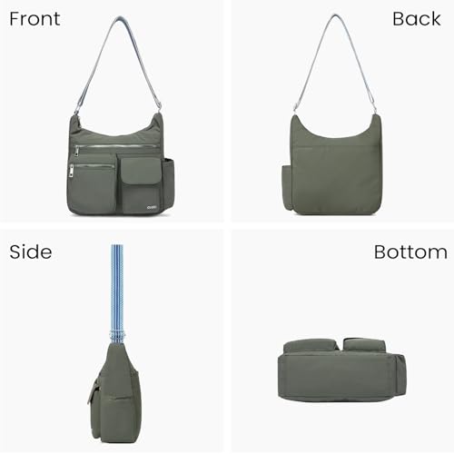 CLUCI Purses for Women, Anti Theft Crossbody Bags for Woman Travel, Water-Resistant Nylon Shoulder Handbags-Multiple Pockets